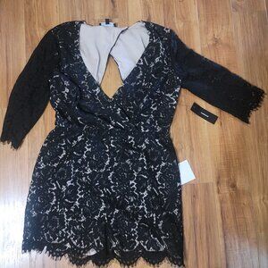 NWT Lulu's Black Lace Romper